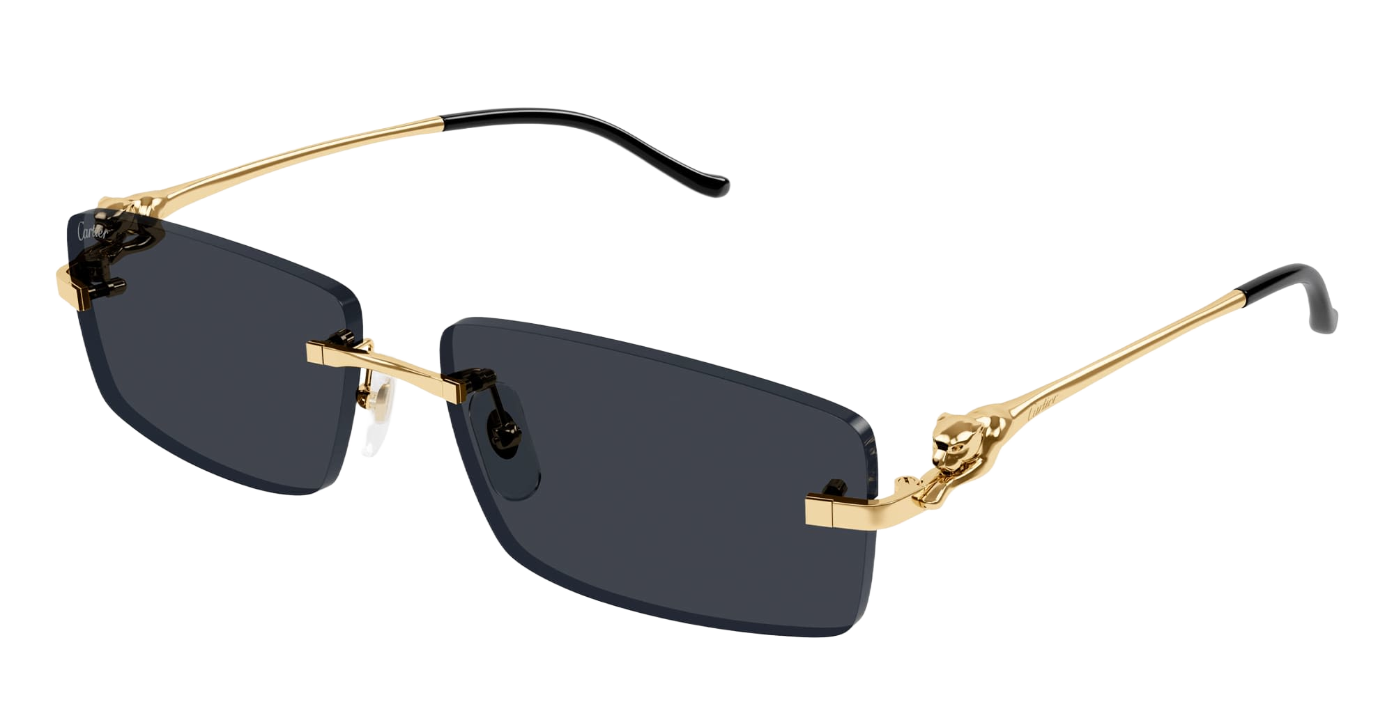 Panthère De Cartier Ct0430s-001 - Gold Grey Lens Metal Sunglasses