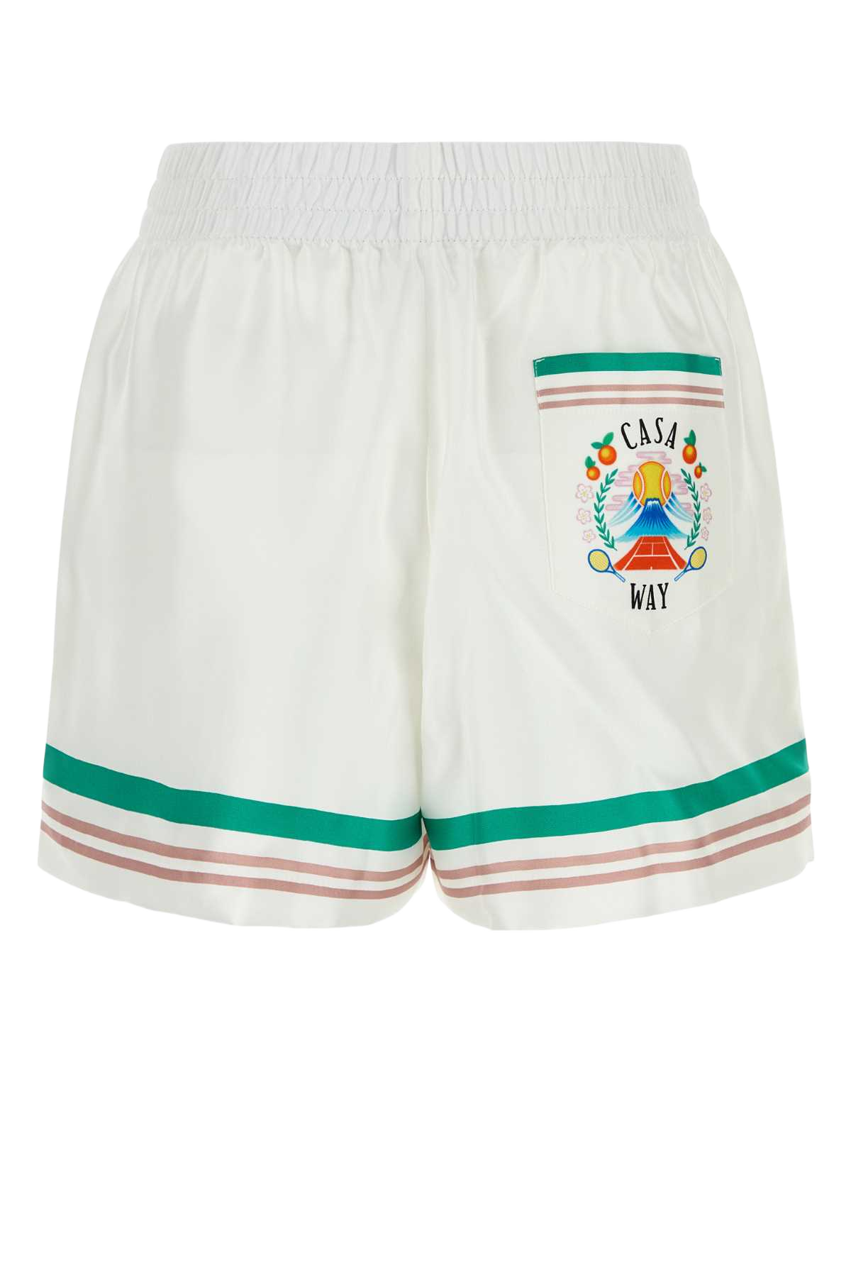 White Satin Shorts Casaway Main: Silk Lining: Polyester