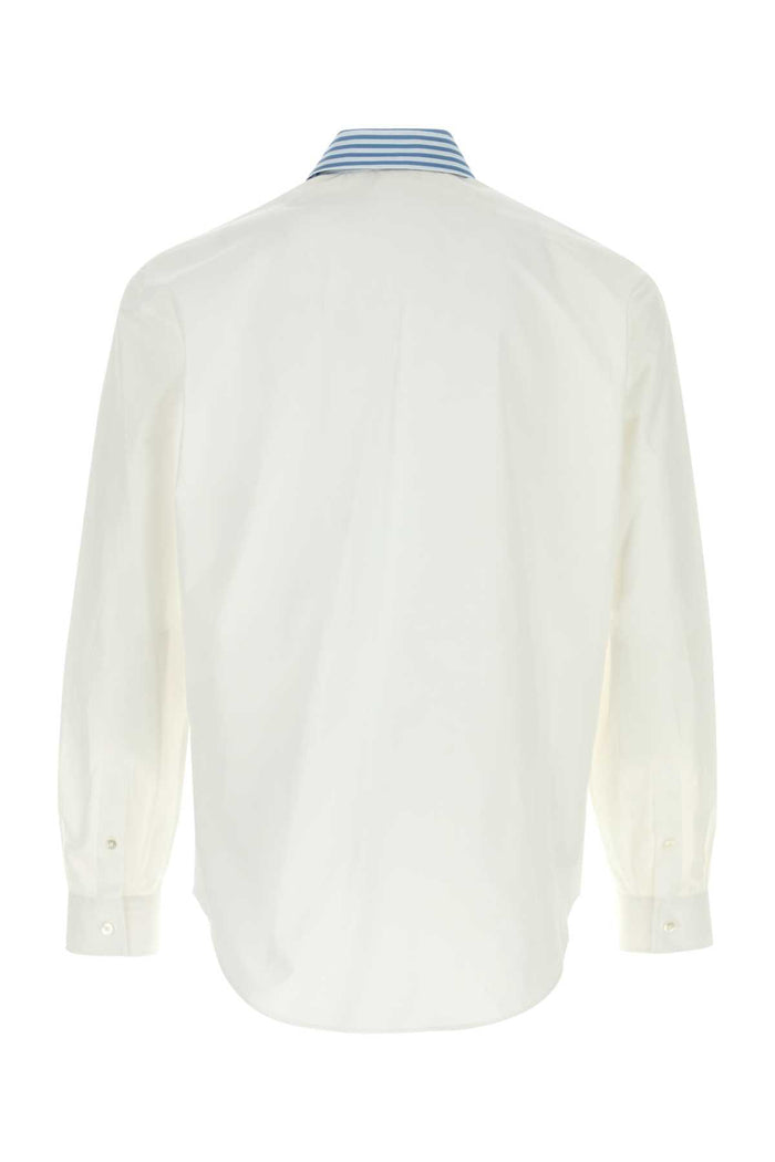 Bianco/celeste Exterior: Cotton Camicie