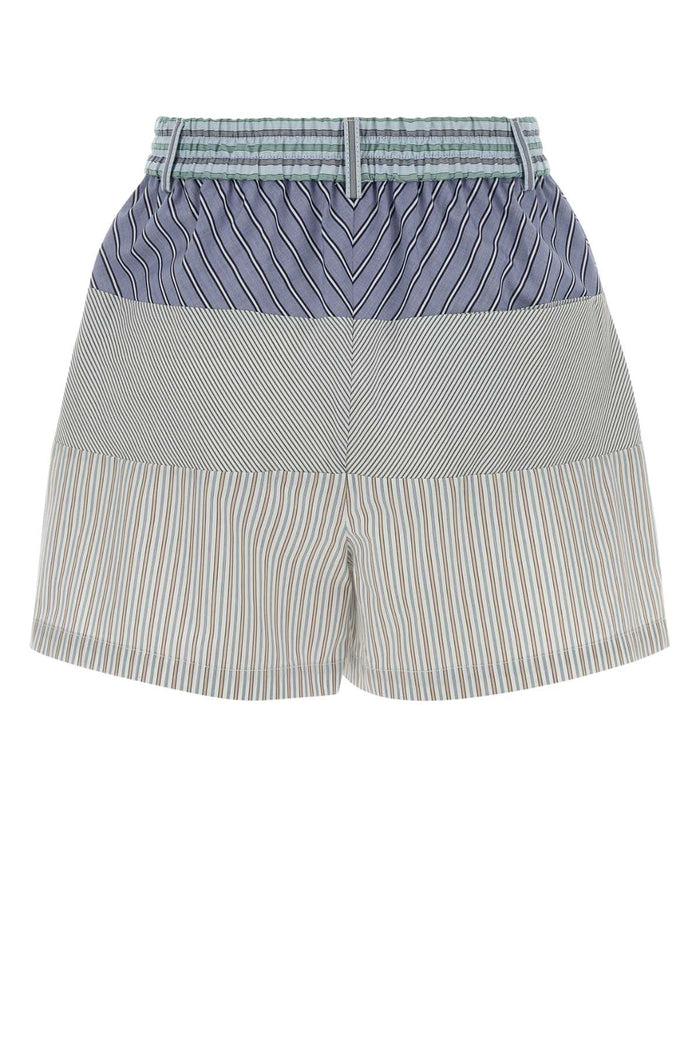 Embroidered Poplin Shorts Fantasiavarianteunica Exterior: Cotton Pantaloni