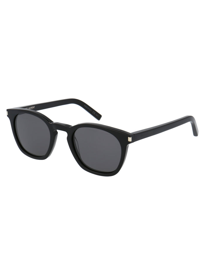 Sl 28 Black-black-smoke Acetate Sunglasses