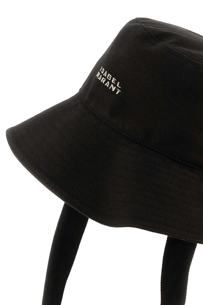 Black Canvas Bucket Hat Faded Cappelli E Fasce Per Capelli