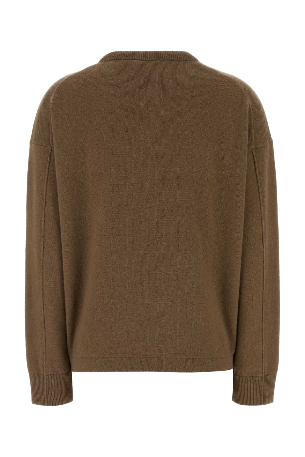 Brown Wool Blend Nebbie Sweater Fango Exterior: Cashmere Maglieria