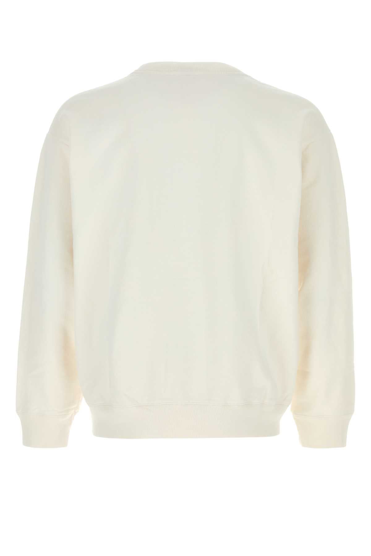 White Cotton Sweatshirt Exterior: Felpe