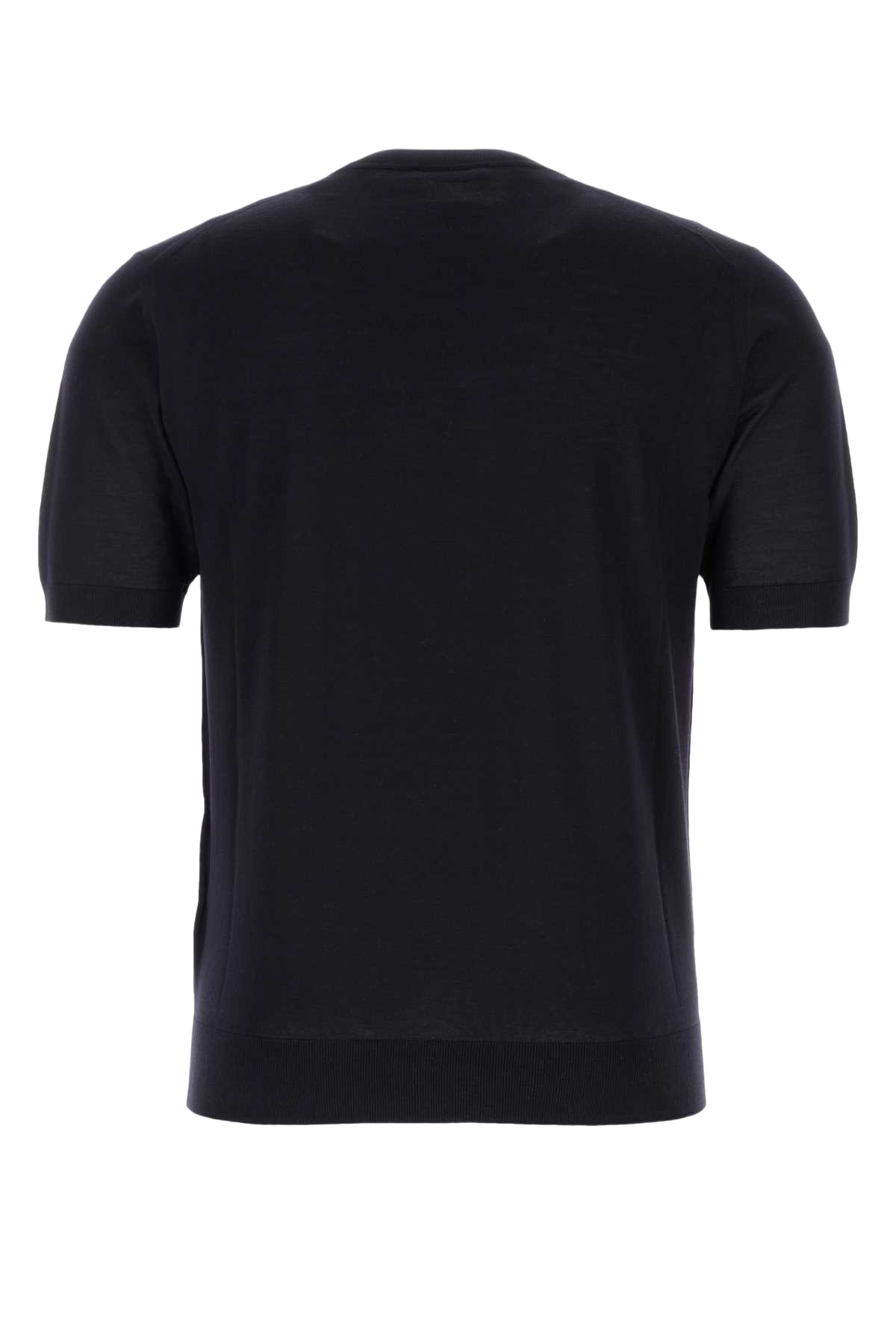 Midnight Blue Wool T-Shirt Bleu