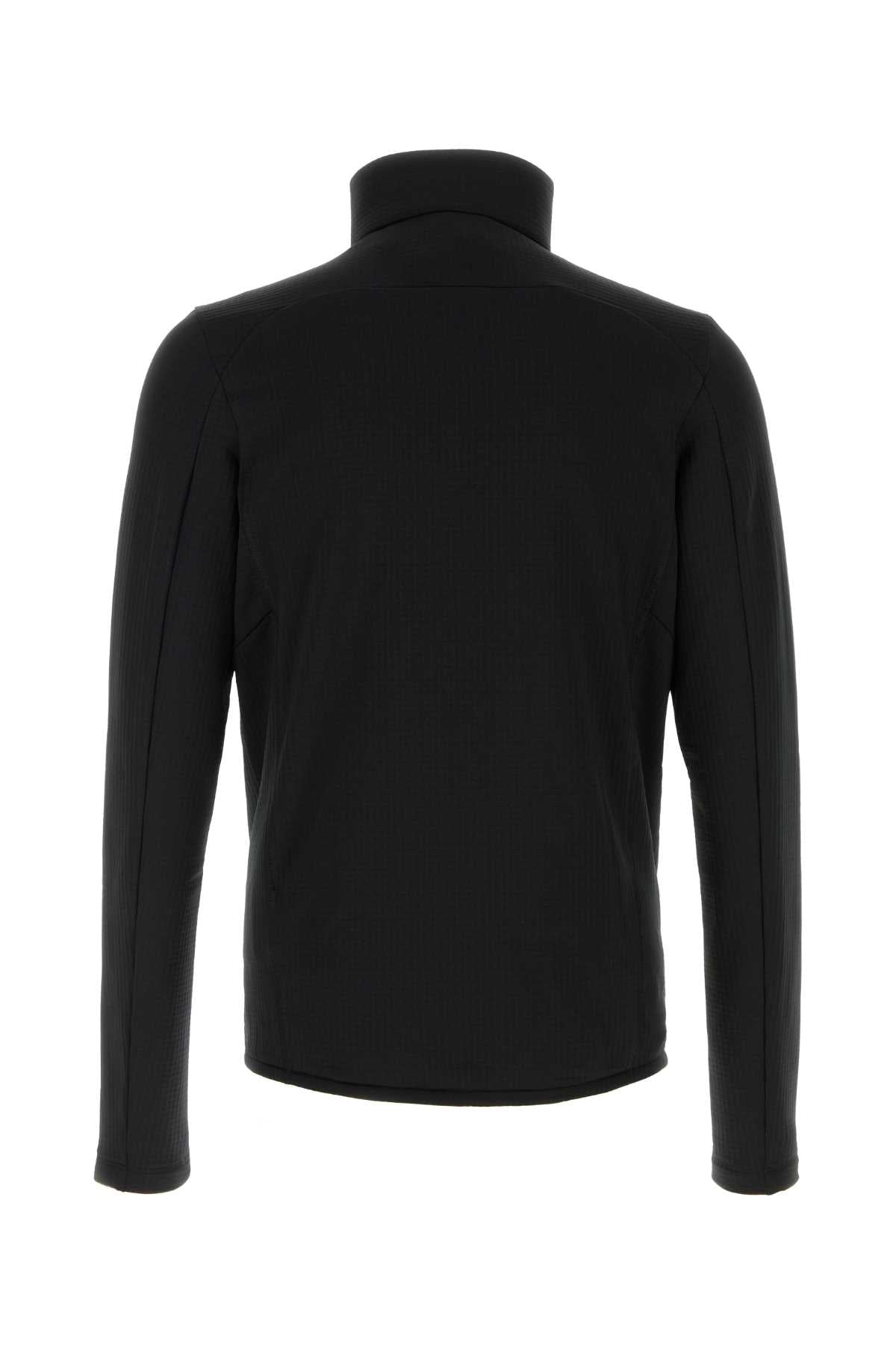 Black Stretch Pile Sweatshirt Nero Exterior: Polyester Elastane Felpe