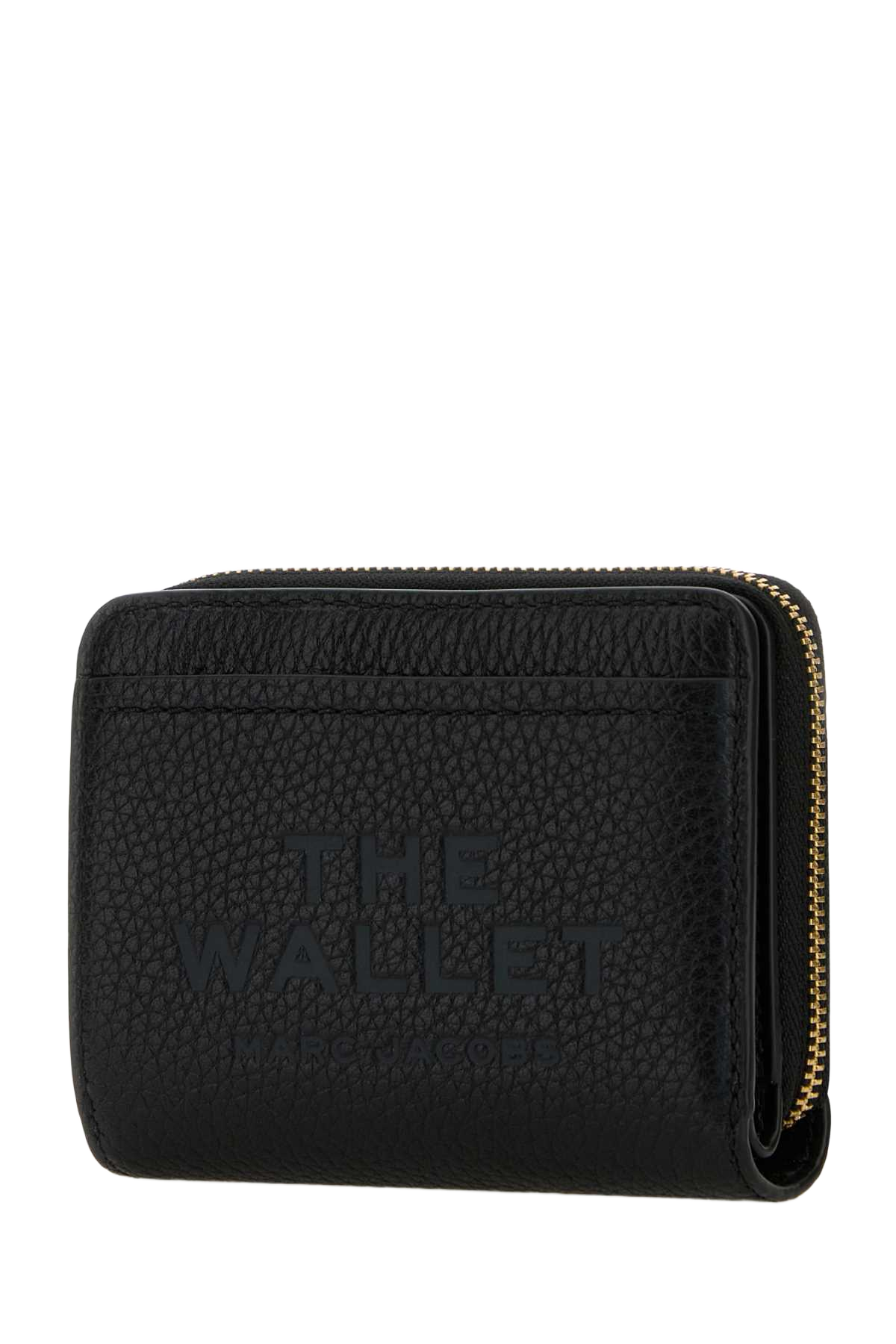 Black Leather Wallet Cow Portafogli