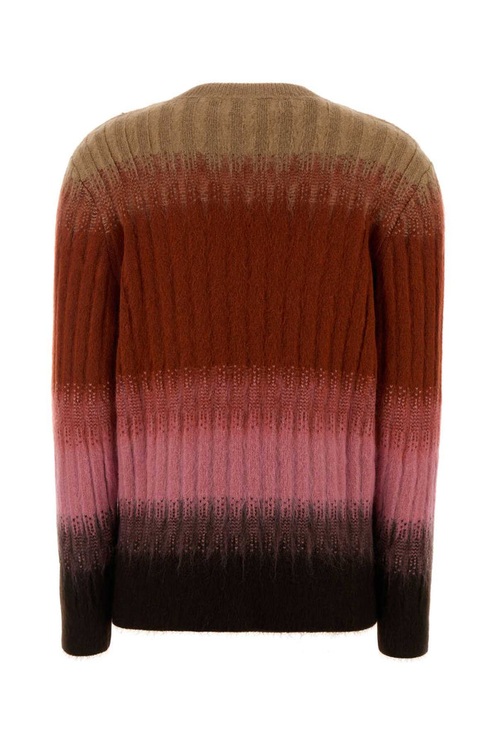 Multicolor Mohair Blend Sweater Rust+blush Exterior: Nylon Wool Maglieria