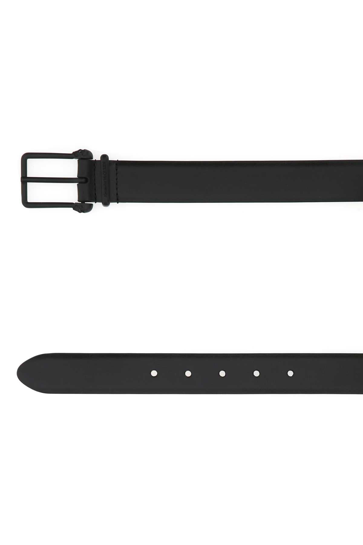 Black Leather Belt 1070 Cinture