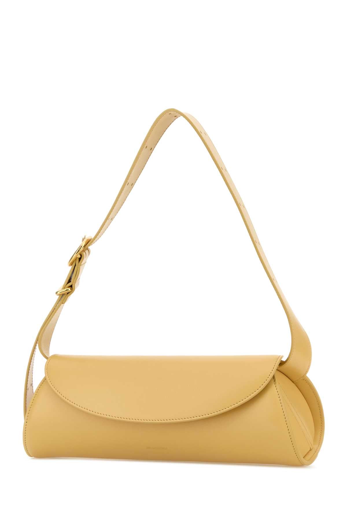 Yellow Leather Small Cannolo Shoulder Bag Slimer Borse A Mano