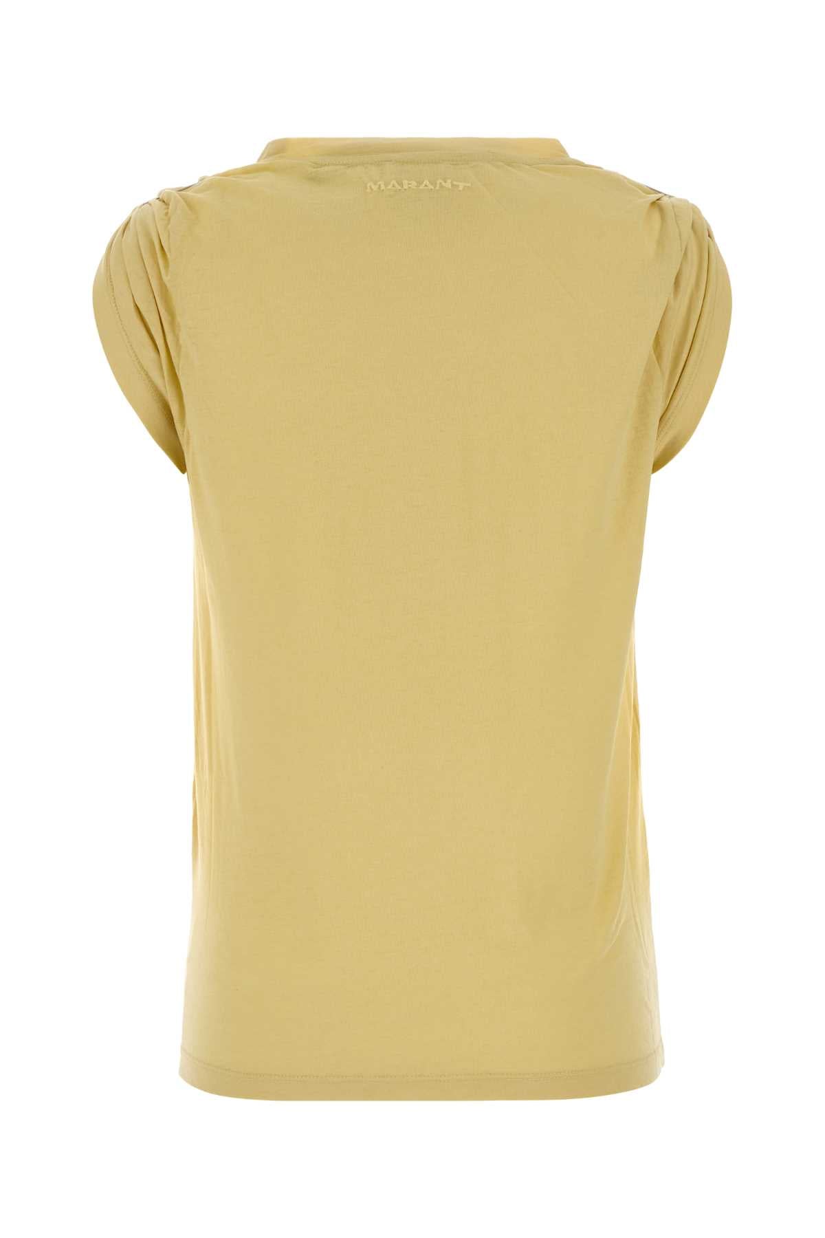 Yellow Cotton Blend Zelna Tank Top Butter Exterior: Polyester Maglie