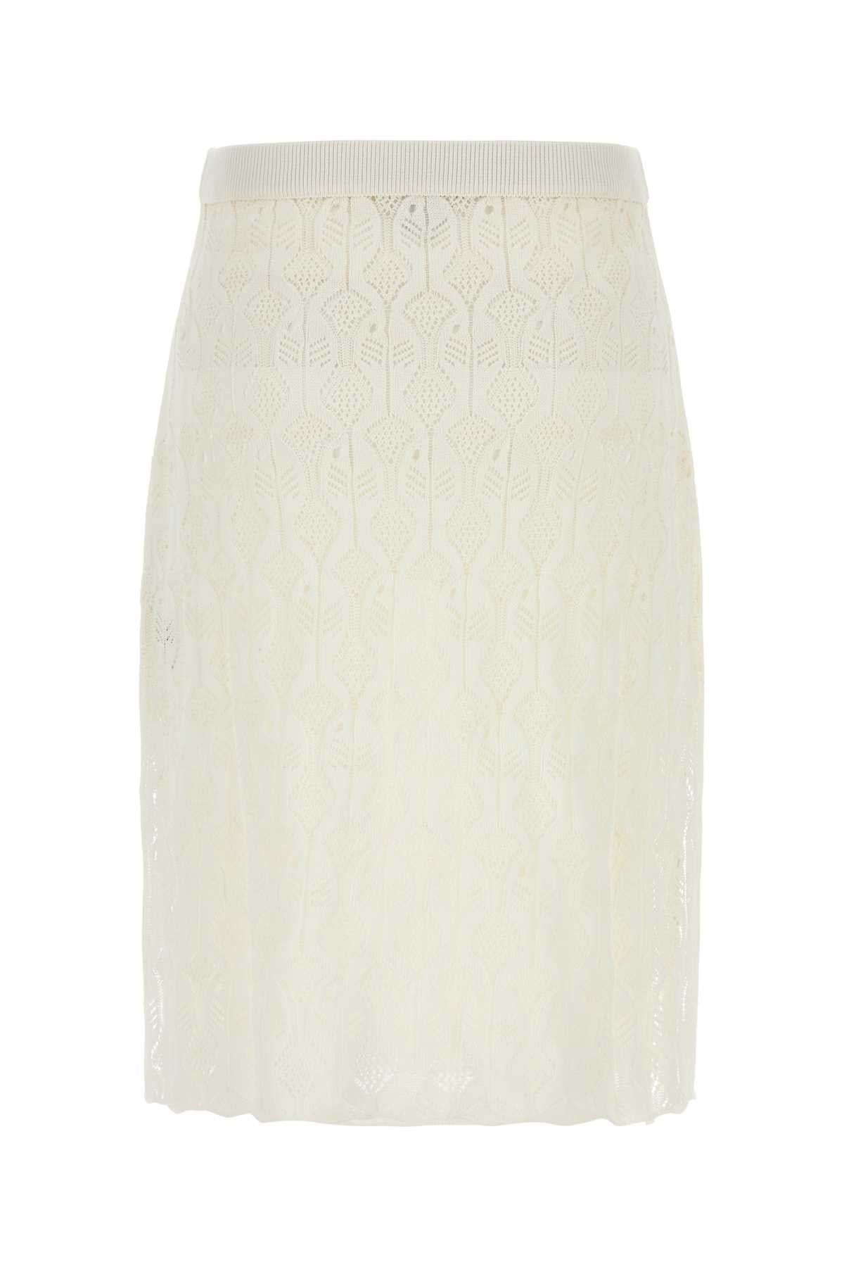White Lace Skirt Chalk Gonne