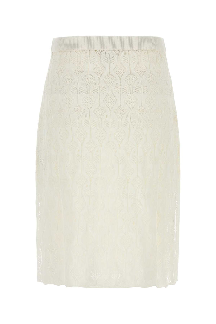 White Lace Skirt Chalk Gonne
