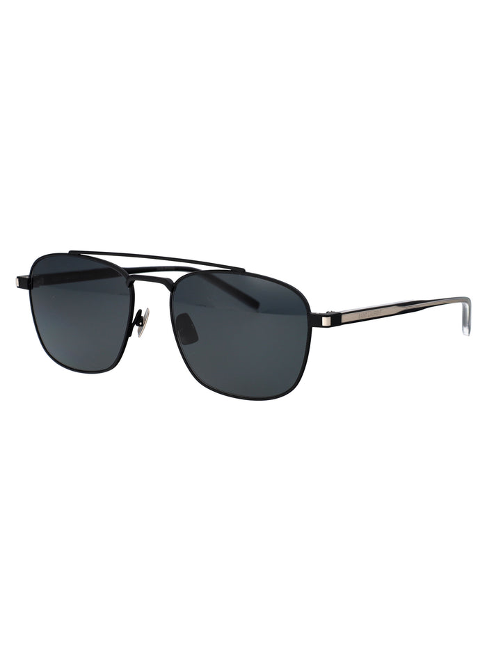 Sl 665 001 Black Crystal Metal Sunglasses