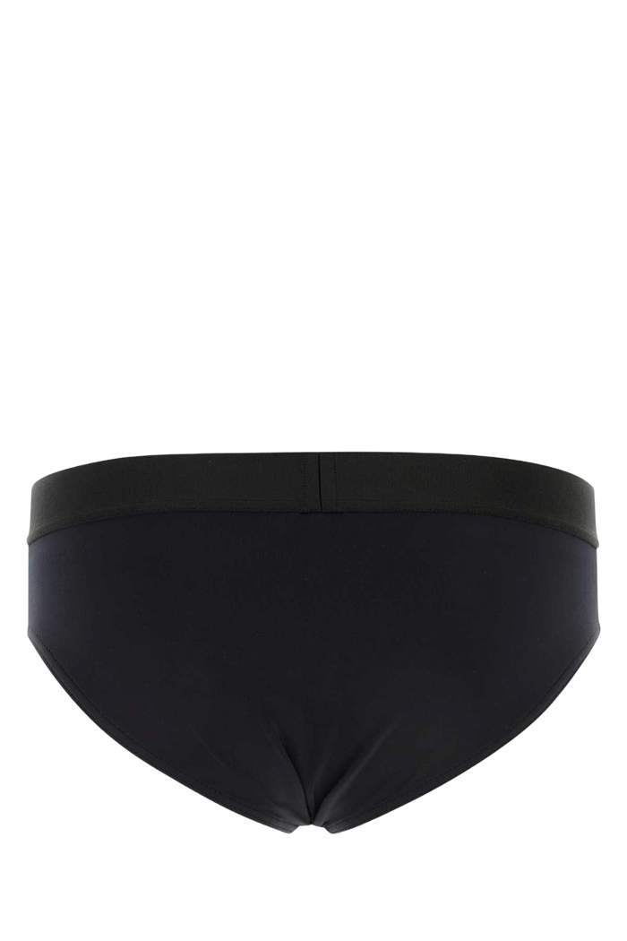 Black Stretch Nylon Swimming Brief Blackfucsia Exterior: Elastane Costumi Da Bagno
