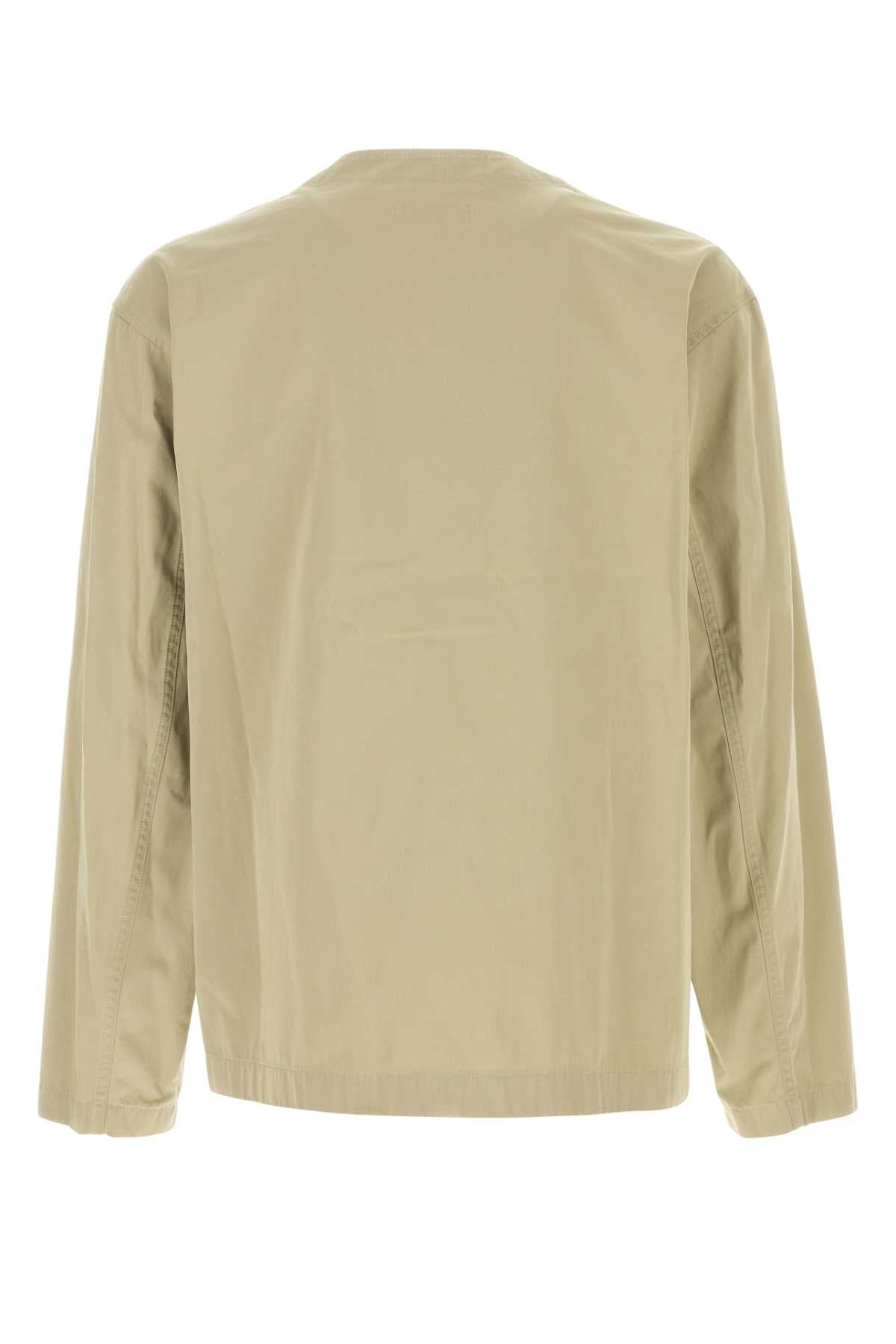 Khaki Cotton Jacket Lightsage Exterior: Giubbini
