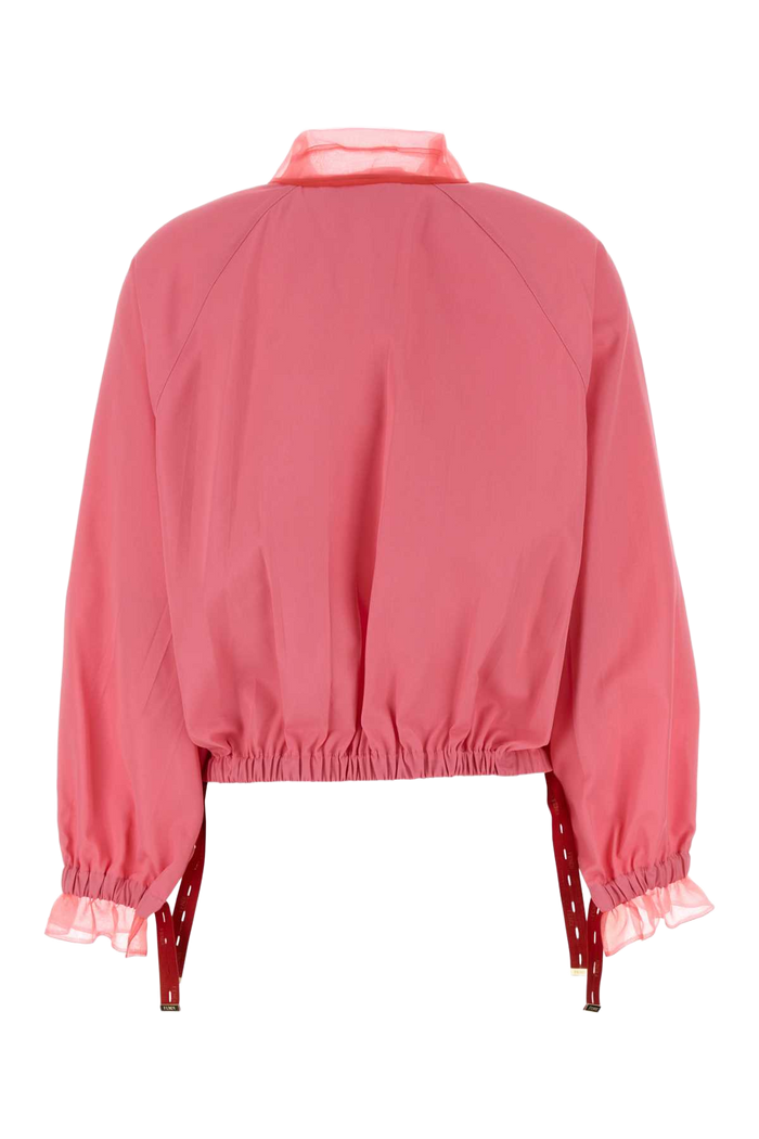 Fluo Pink Viscose Blend Jacket Azalea-26 Giacche E Gilet