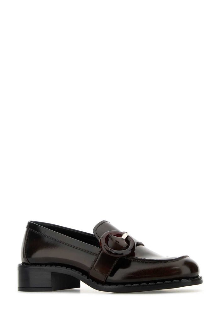 Brown Leather Loafers Bruciato Vitello Mocassini