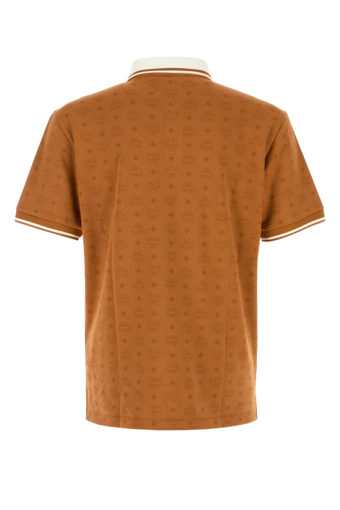 Orange Piquet Polo Shirt Cognac Exterior: Nylon Cotton Short