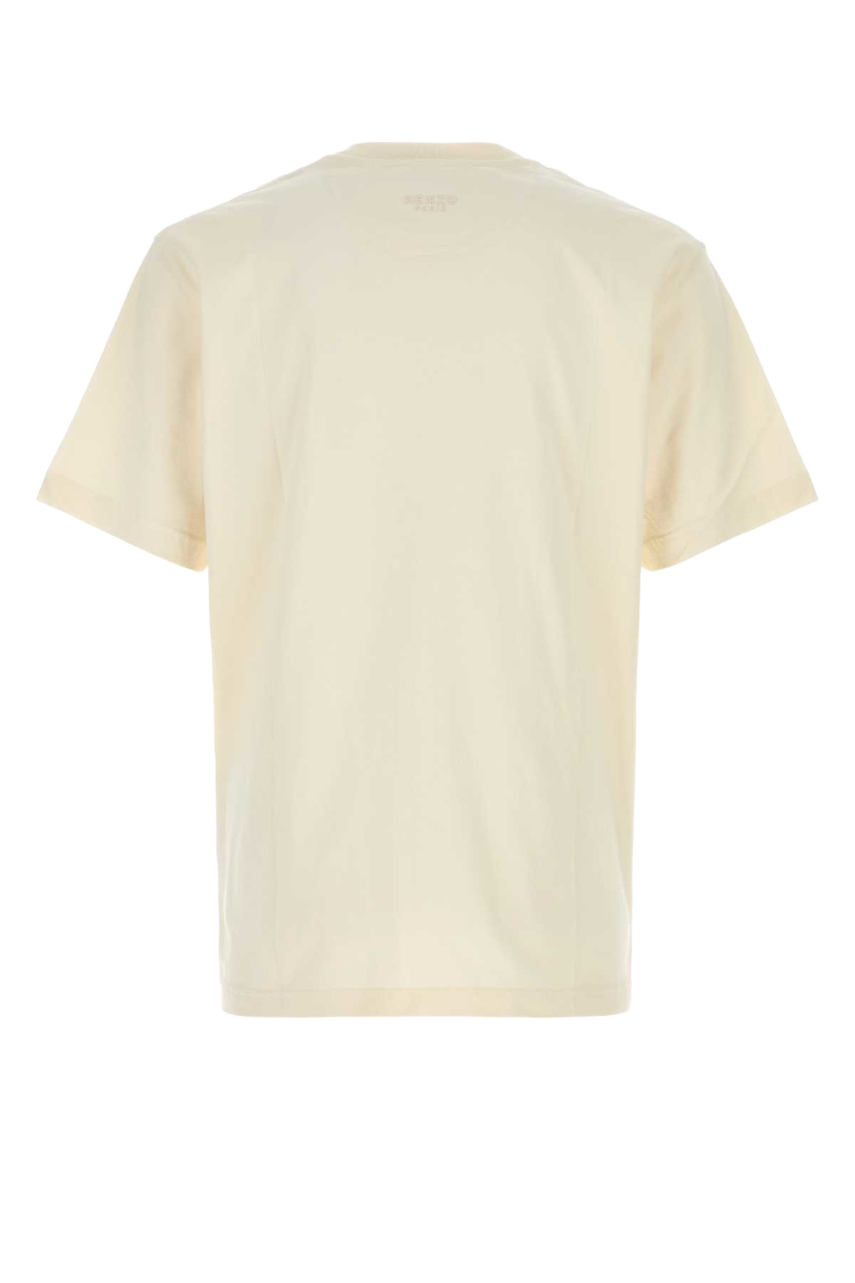 Cream Cotton T-Shirt Ecru Exterior