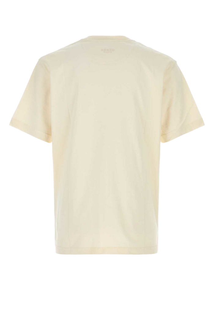Cream Cotton T-Shirt Ecru Exterior