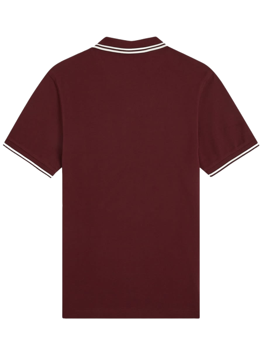 Polo With Logo Bordeaux Cotton Shirts