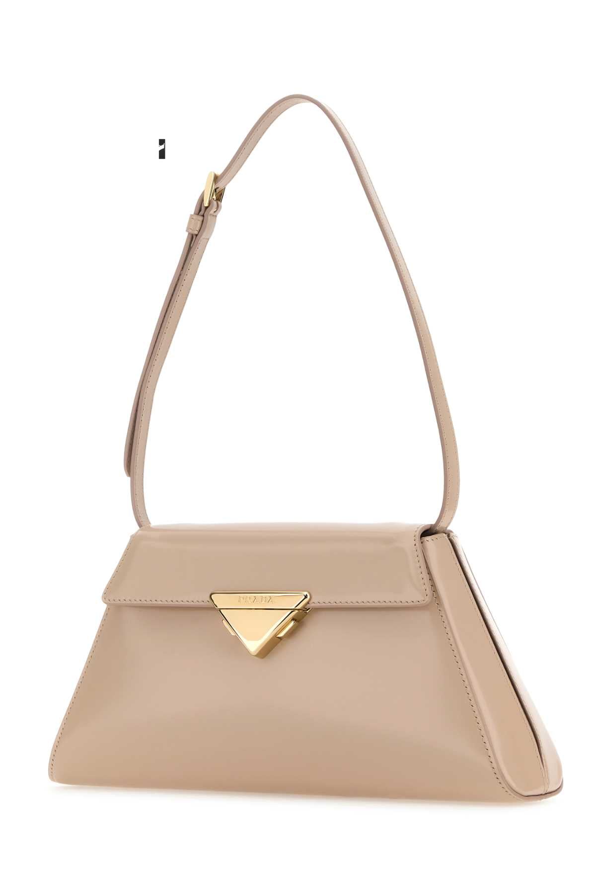 Powder Pink Leather Shoulder Bag Ninfea Vitello Borse A Mano