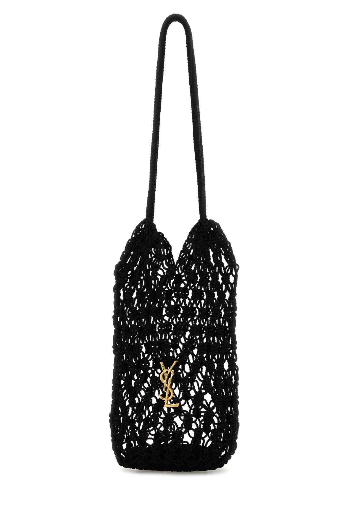 Black Mesh Large Cassandre Bucket Bag Nero Borse A Secchiello