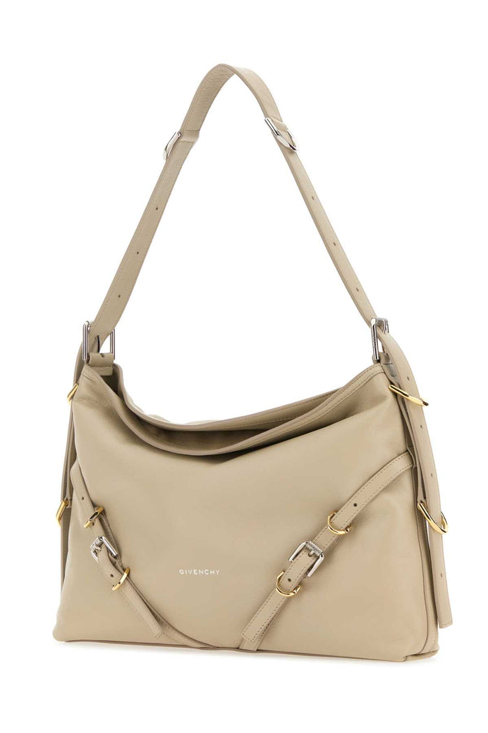 Sand Leather Medium Voyou Shoulder Bag Naturalbeige Borse A Mano