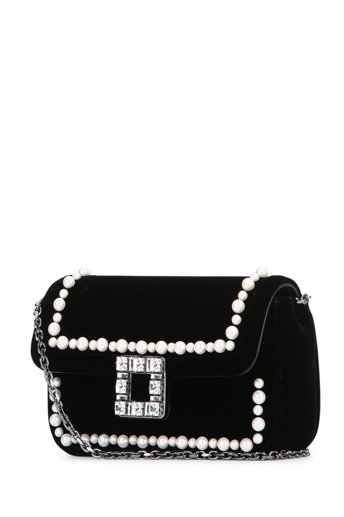 Viv Jeu De Fille Pearls Nero Borse A Mano