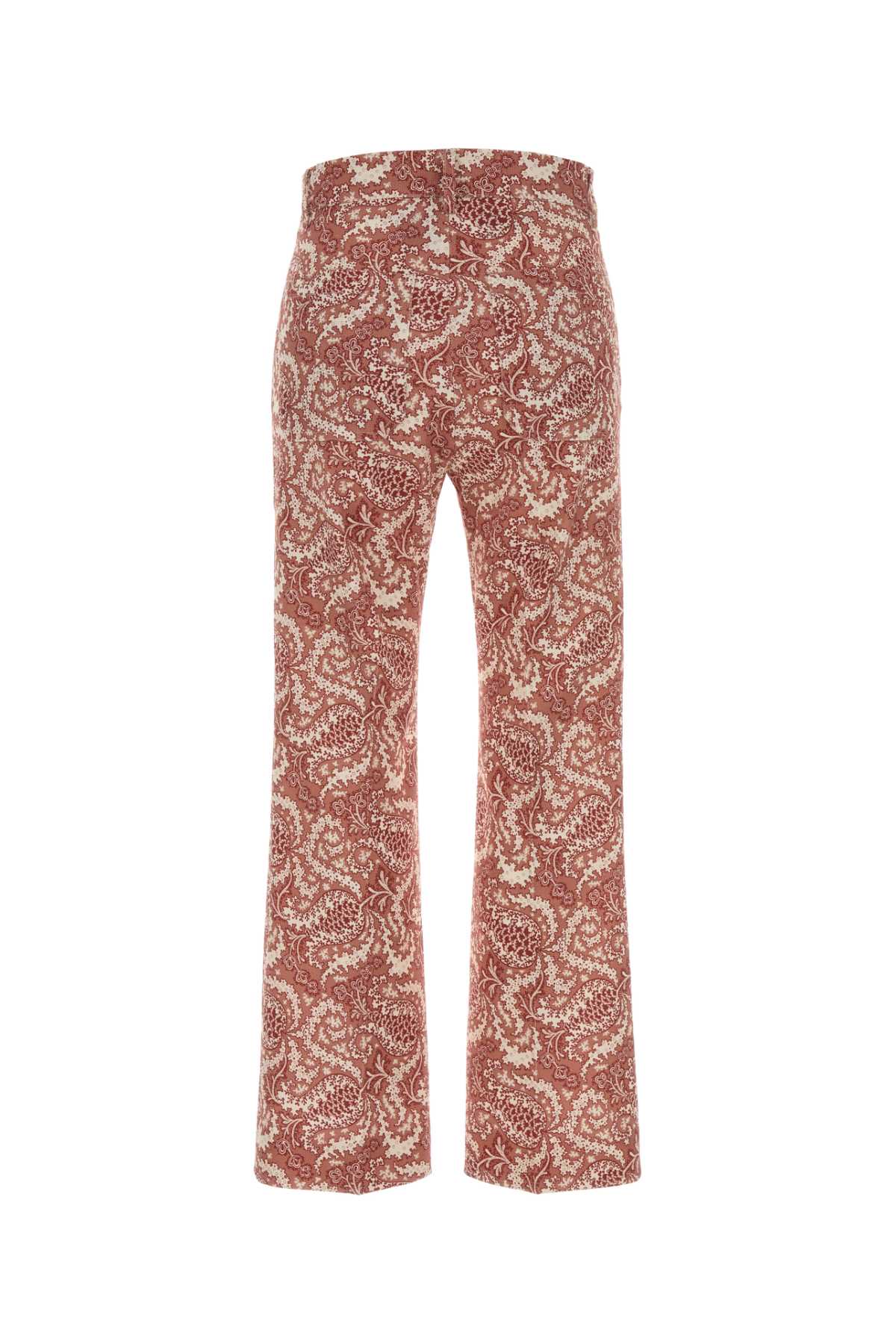 Printed Stretch Cotton Onde Pant Ciliegia Multi Exterior: Elastane Pantaloni