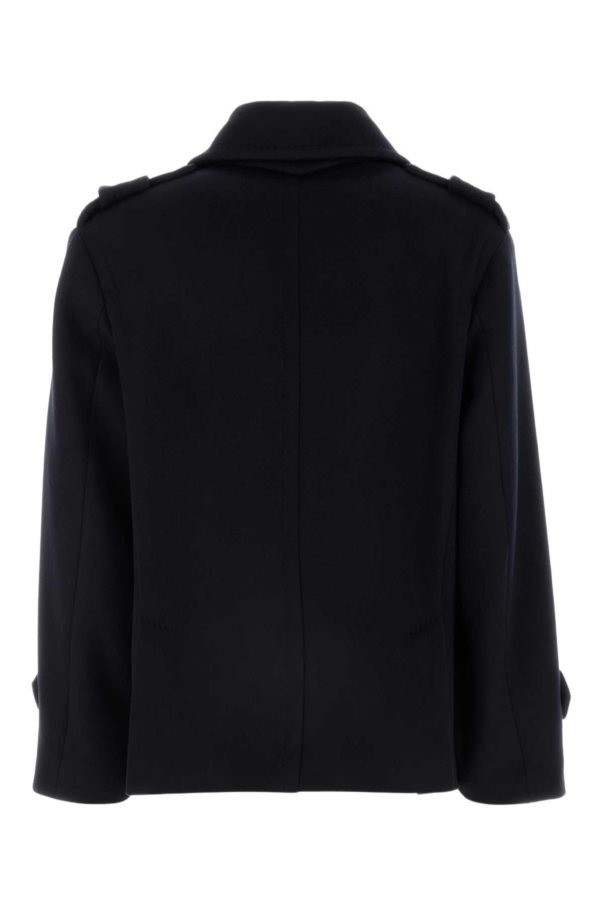 Dark Blue Wool Blend Laveno Coat Blu Marino Cappotti