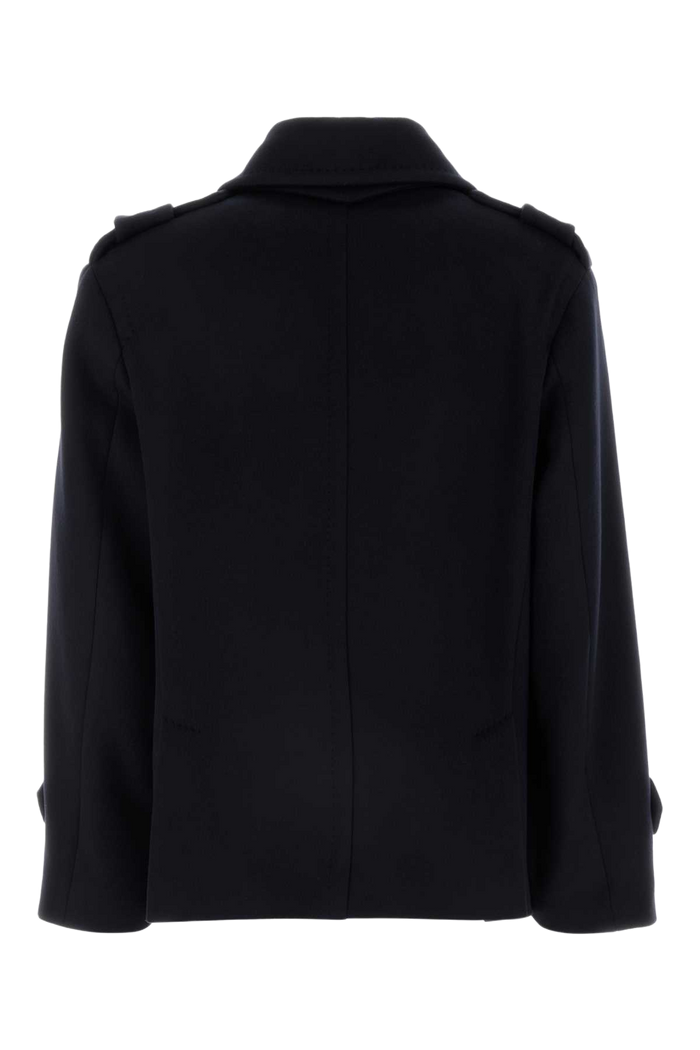 Dark Blue Wool Blend Laveno Coat Blu Marino Cappotti