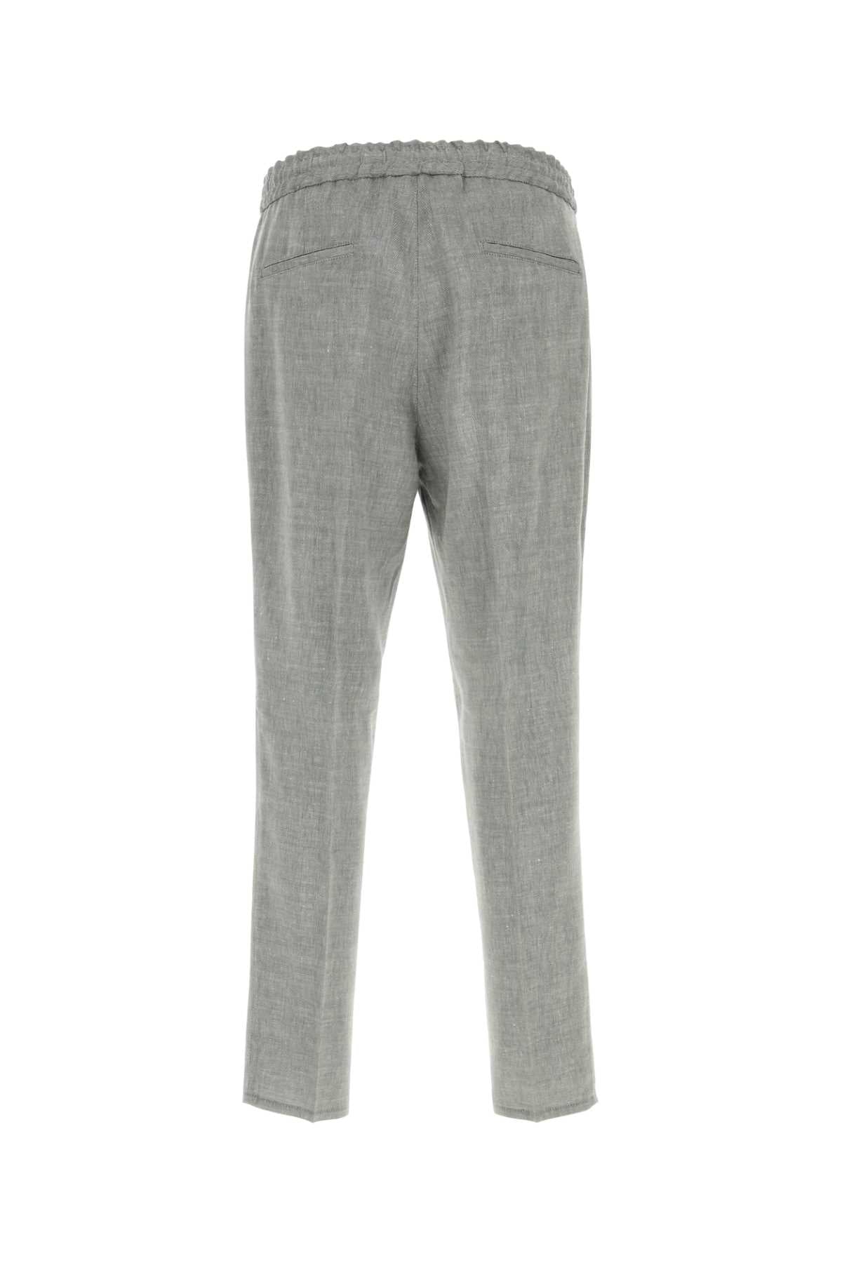 Grey Linen Blend Pant C032 Exterior: Virgin Wool Pantaloni