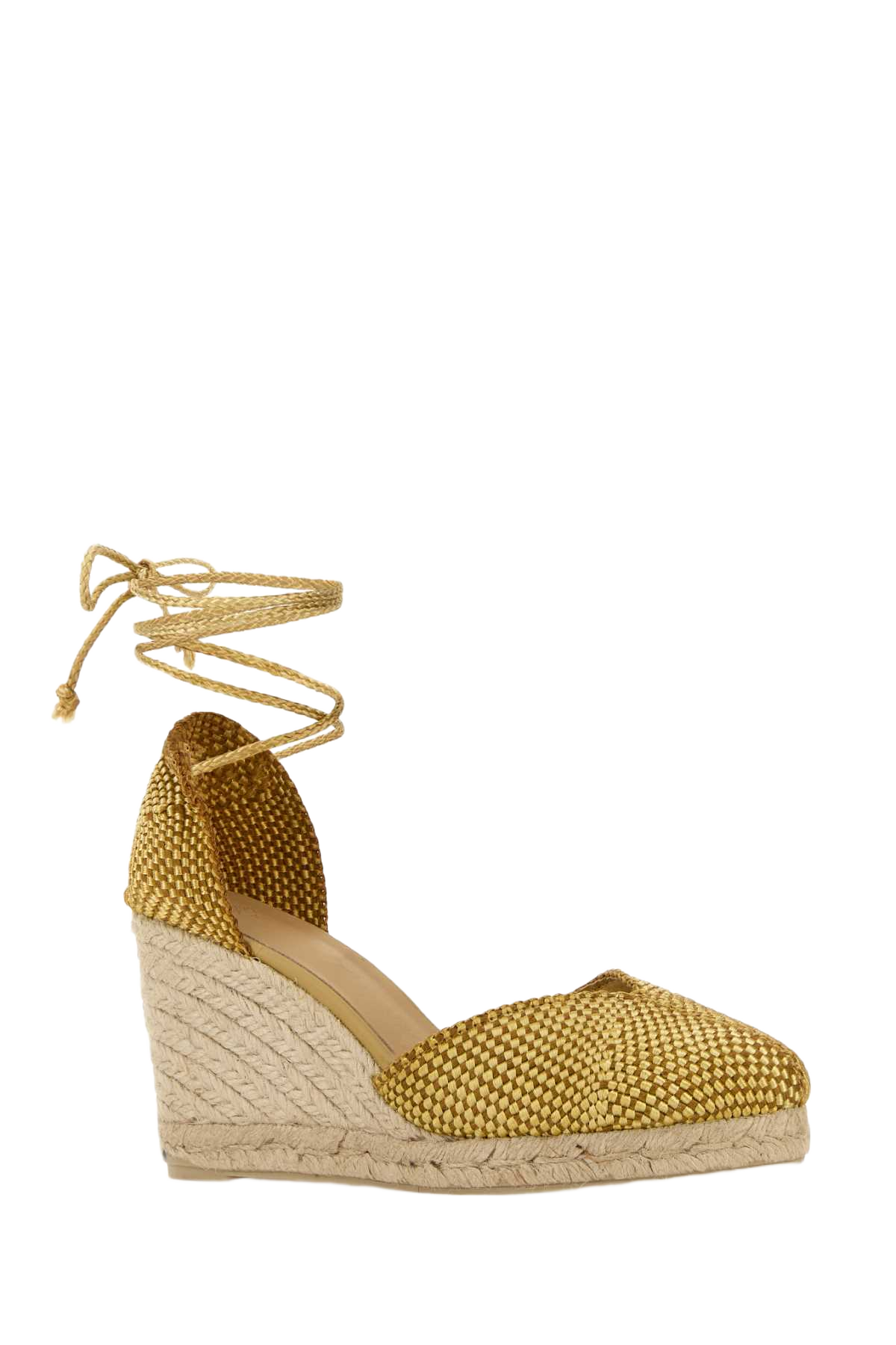 Two-Tone Fabric Cora Wedges Ocre Espadrillas