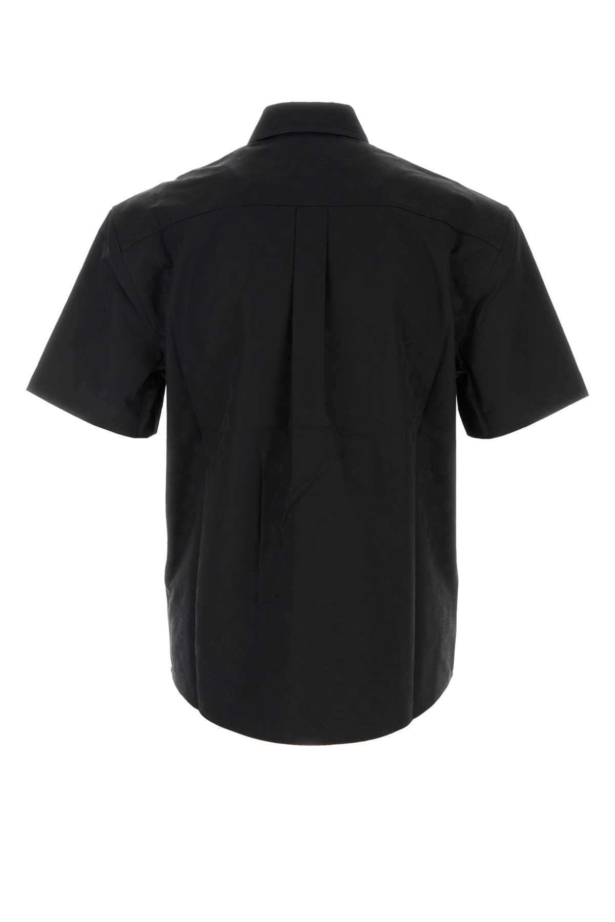 Embroidered Poplin Shirt Black Camicie