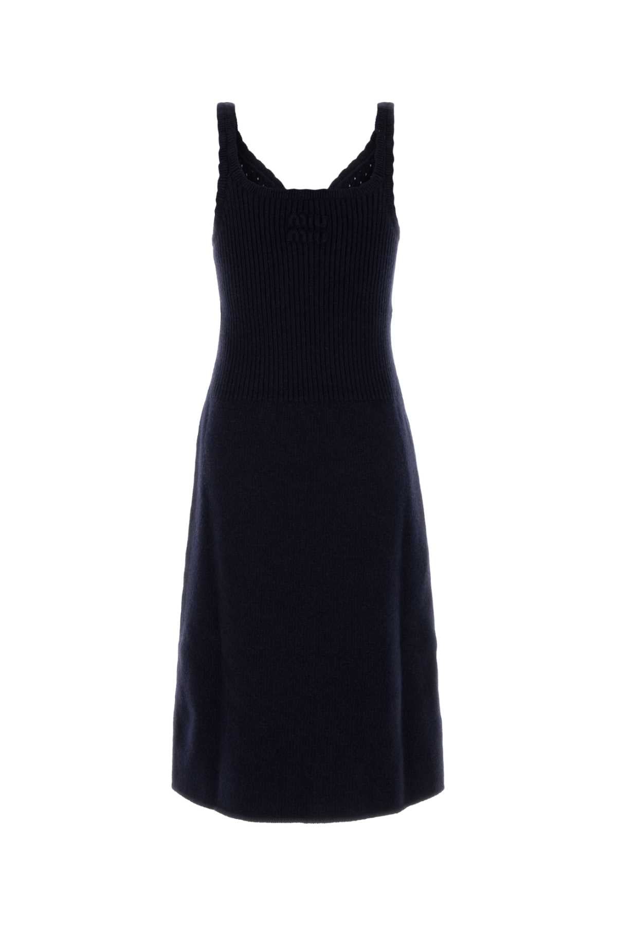 Navy Blue Wool Dress Bleu Abiti
