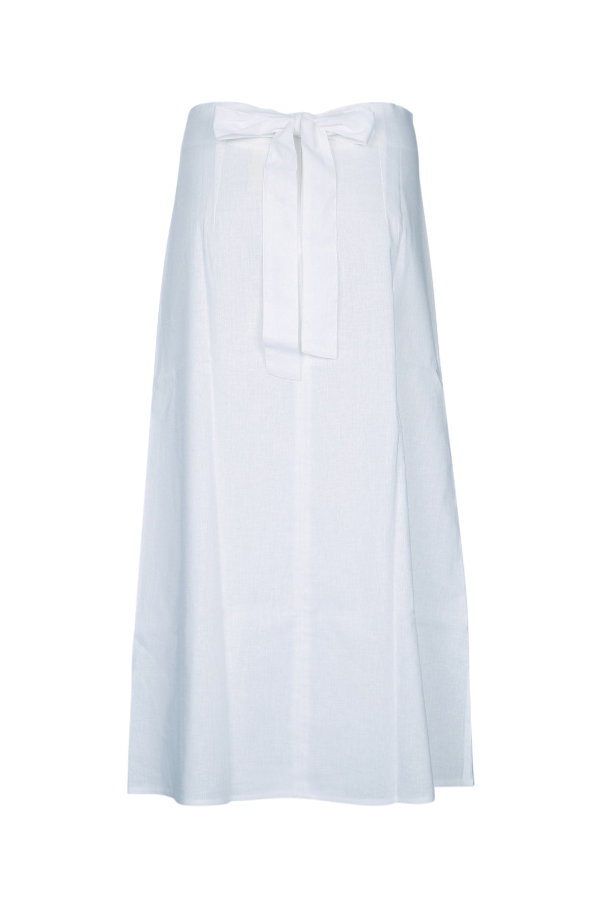 Waist Skirt White Cotton Gonne