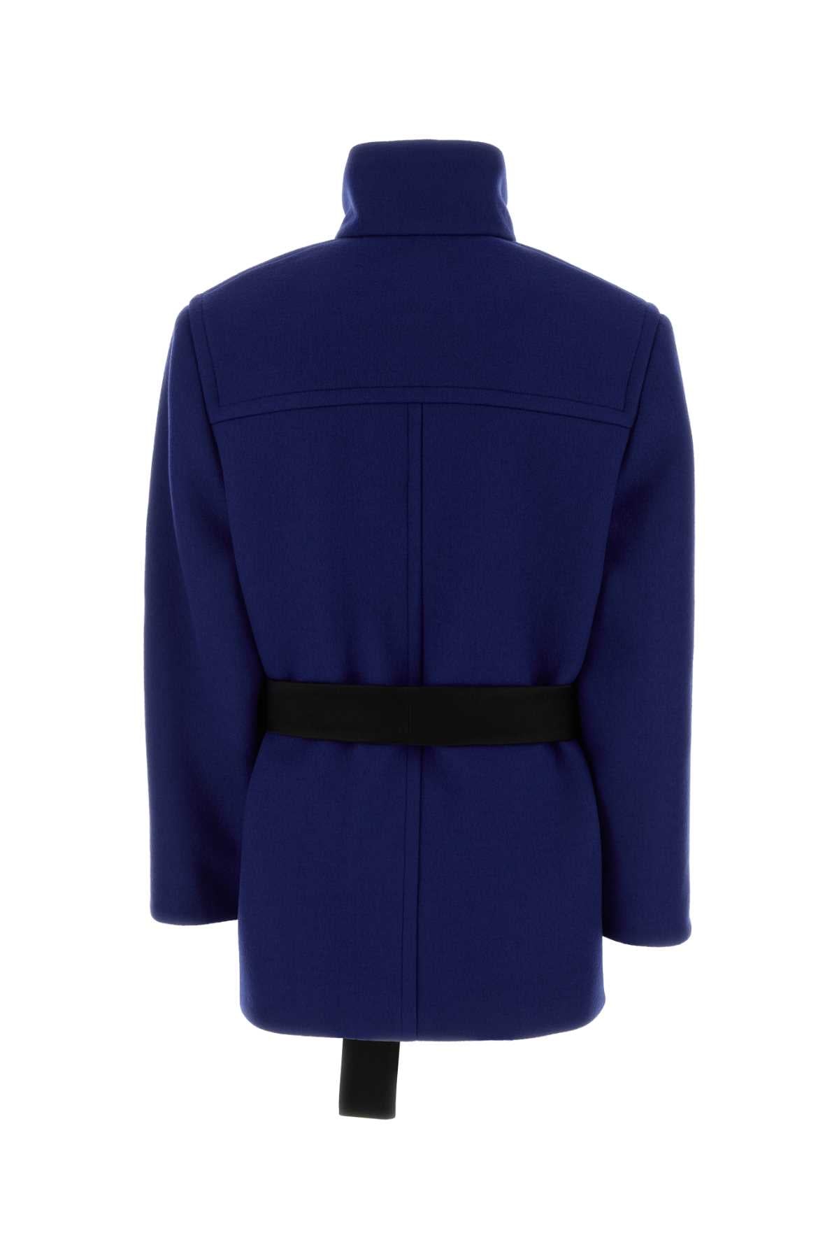 Blue Wool Jacket Bleuoutremer Exterior: Lining: Silk Giubbini