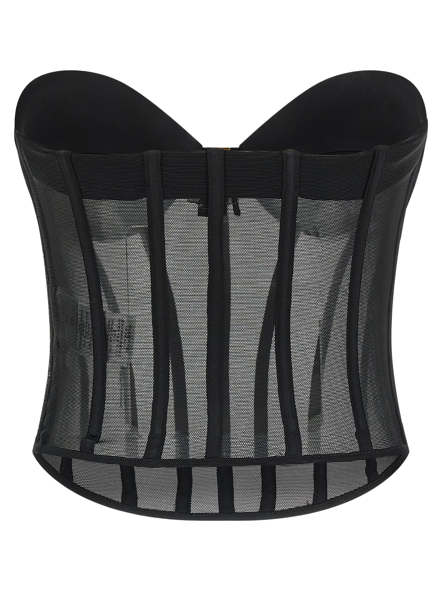 Bustier Top Black Polyamide Tops