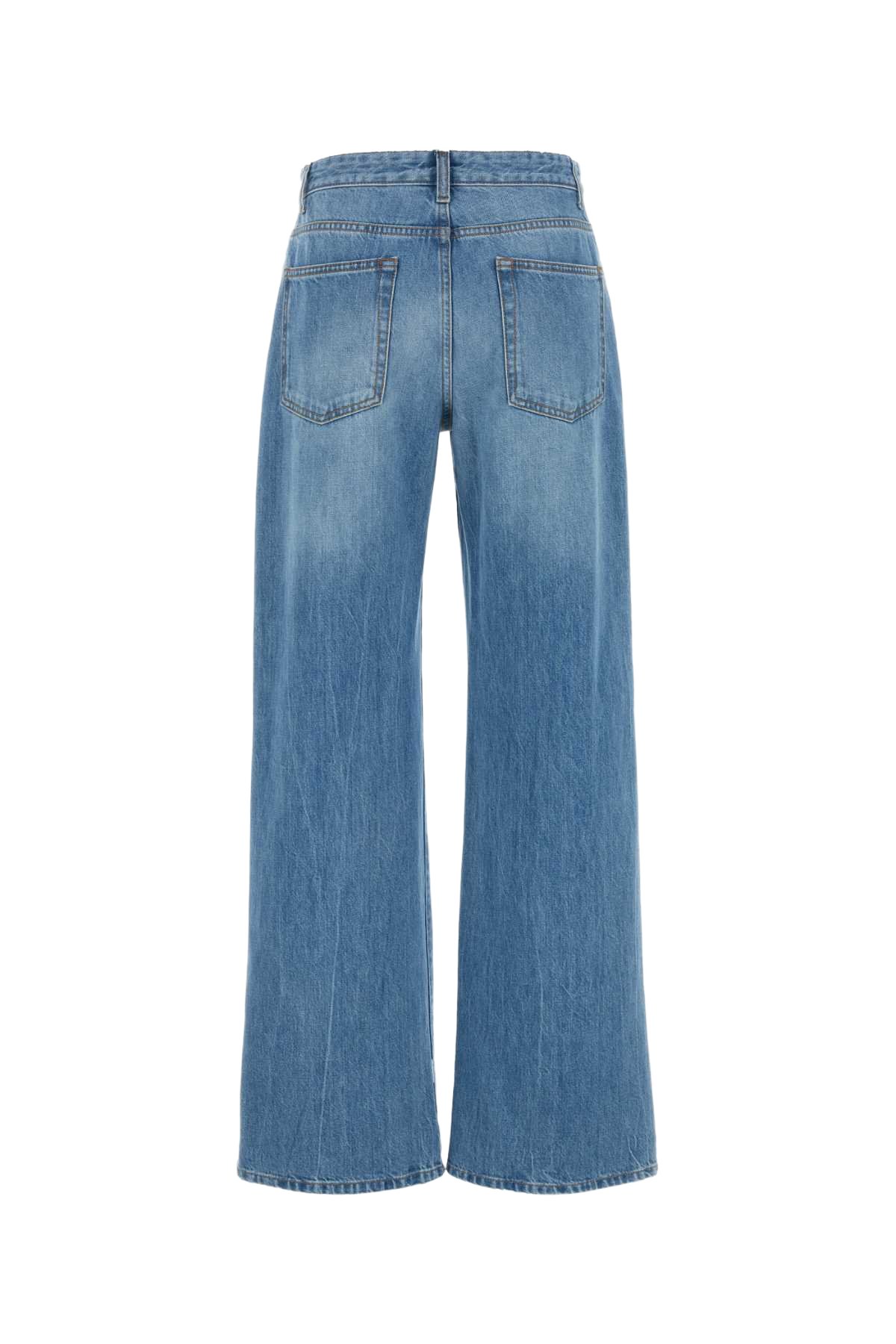 Denim Egllitta Wide-Leg Jeans Blue Exterior: Cotton