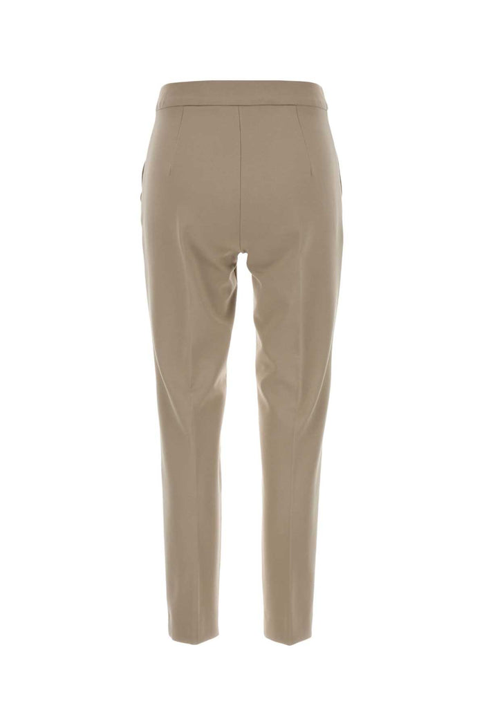 Beige Stretch Viscose Blend Pegno Pant Sabbia Pantaloni