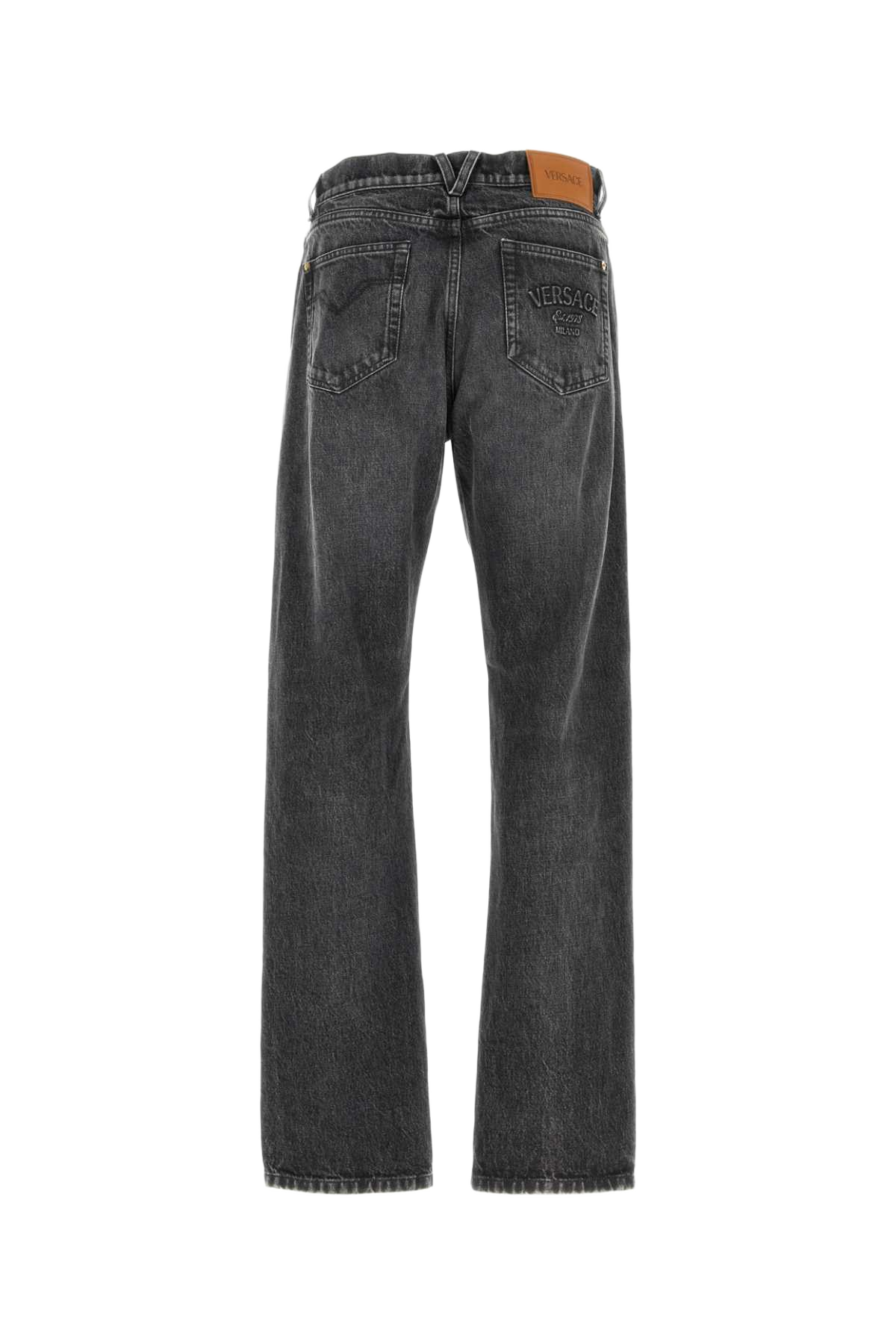 Slate Denim Jeans Mediumblack Exterior: Cotton