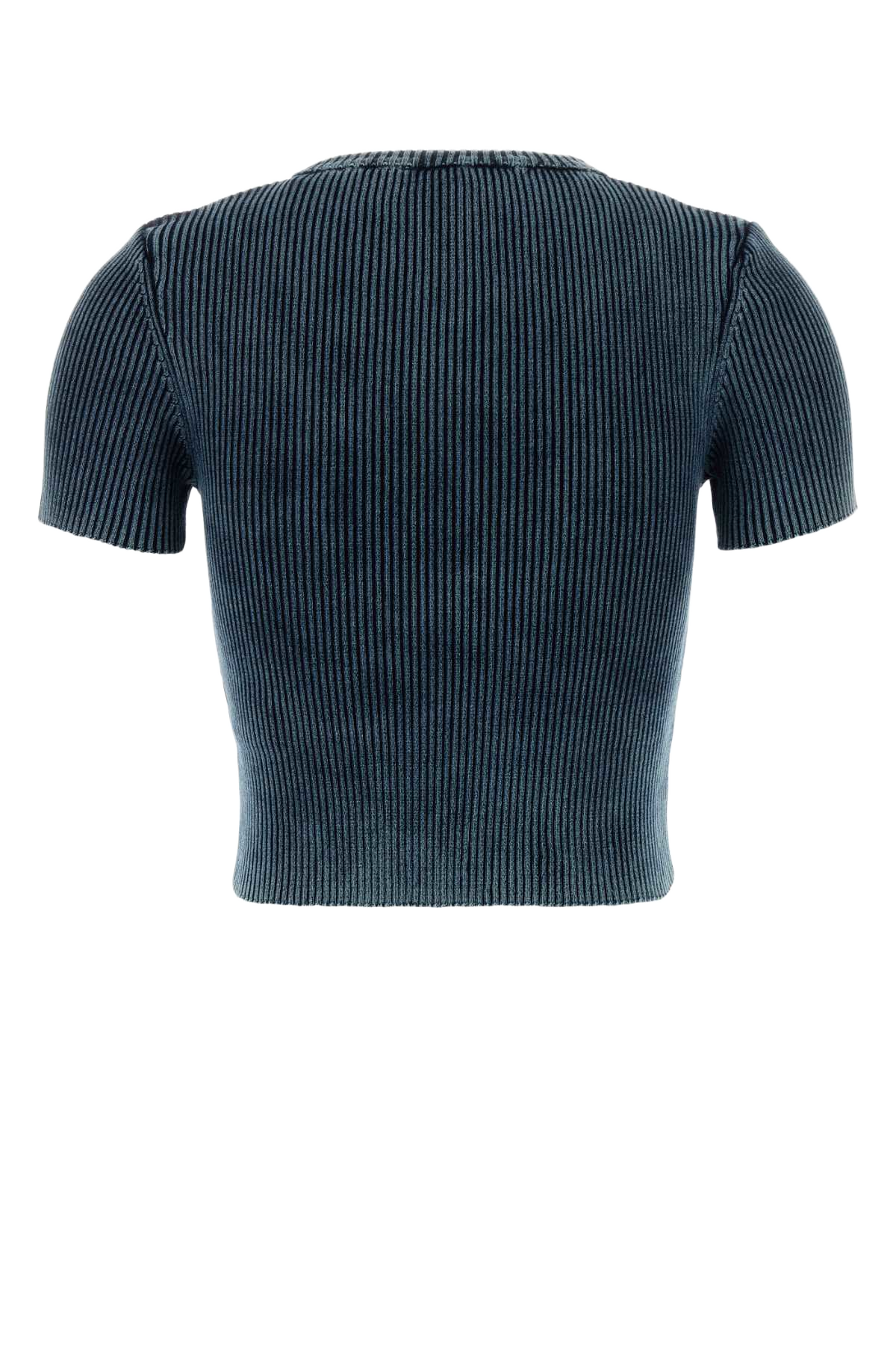 Denim Blue Cotton M-Anchor T-Shirt 8at