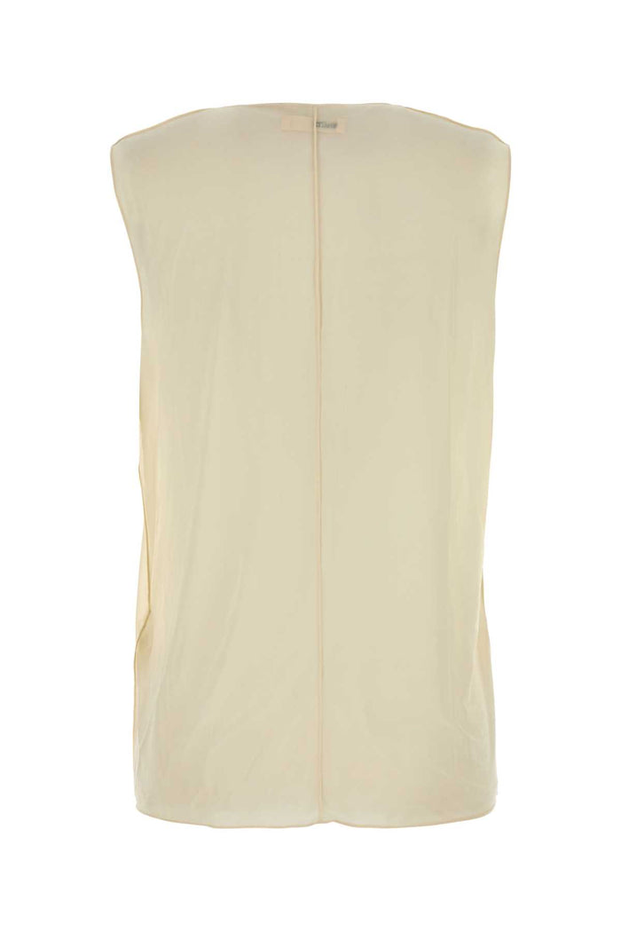 Cream Stretch Cupro Allo Top Antiquewhite Exterior: Elastane Maglie