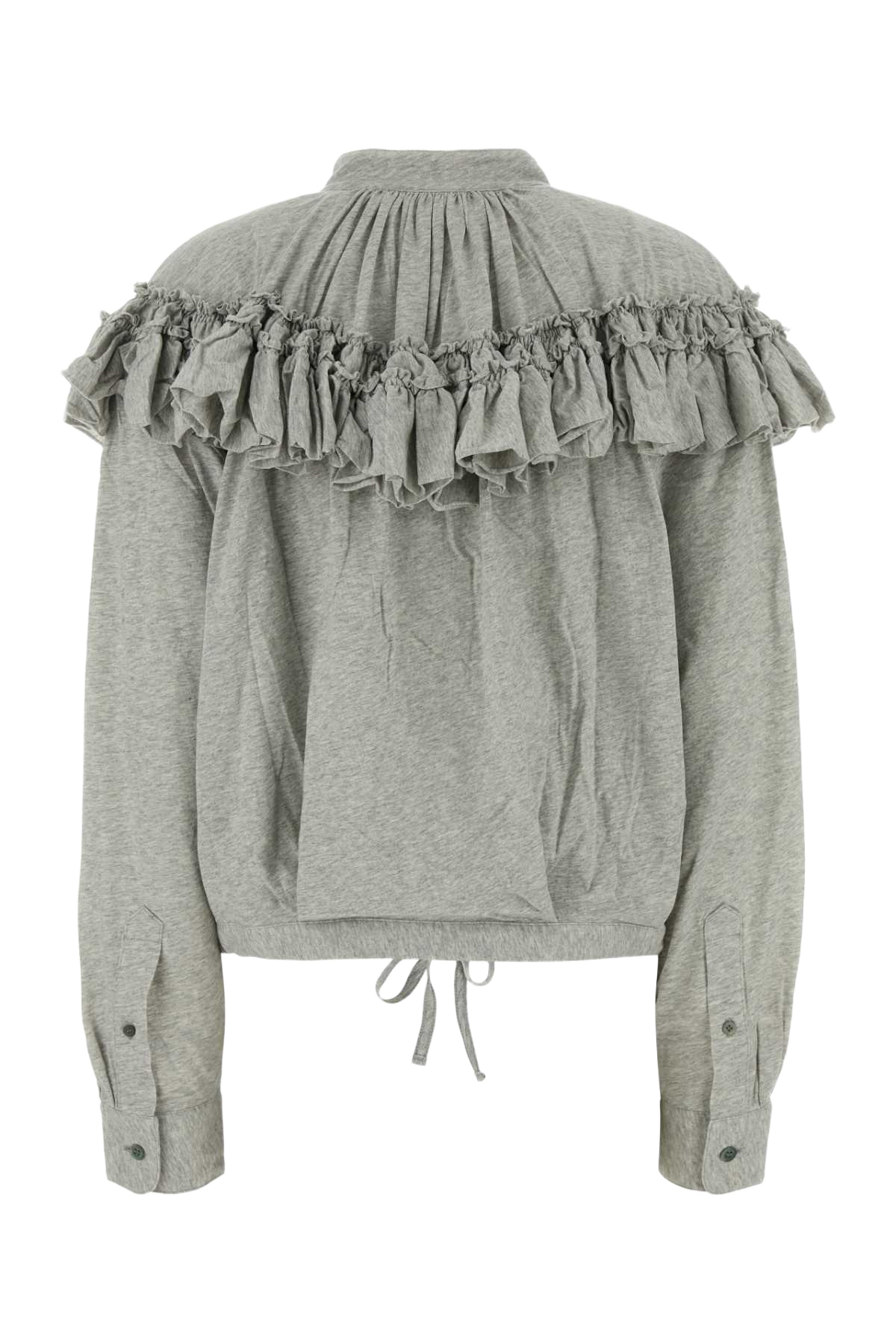 Grey Cotton Hunver Blouse Greymelange Exterior: Maglie