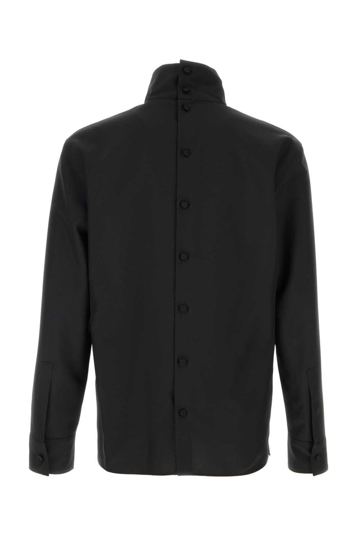 Black Tech Panama Shirt Nero Exterior: Polyester Camicie