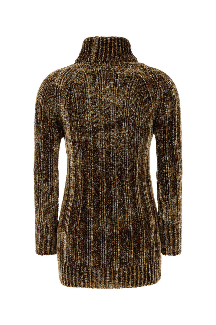 Multicolor Chenille Tagic Sweater Dress Grey Exterior: Viscose Abiti