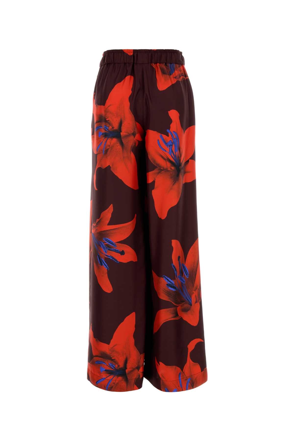819000qcaly 5131 Burgundy-firered Exterior: Silk Pantaloni