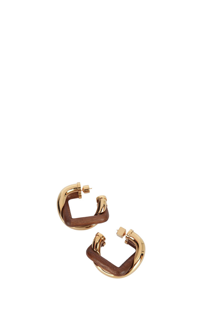 Les Boucles Doppio Goldbrown Orecchini